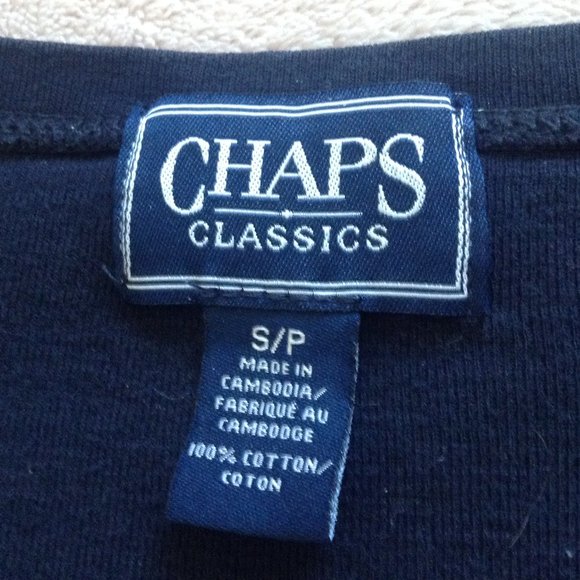 Chaps Womens' Henley Shirt 3/4 Sleeve, Sz. S - Picture 4 of 5